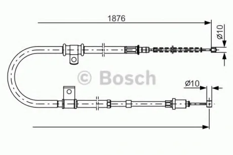 Трос, стояночная тормозная система BOSCH 1987482183