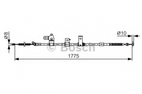 Трос, стояночная тормозная система BOSCH 1987482347 (фото 1)