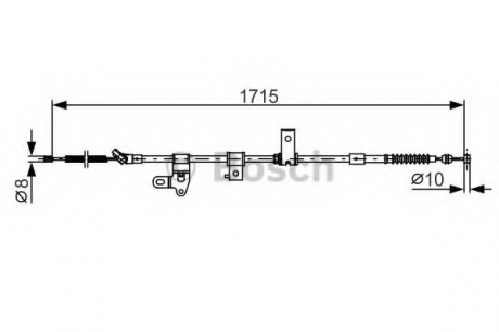 Трос, стояночная тормозная система BOSCH 1987482348 (фото 1)