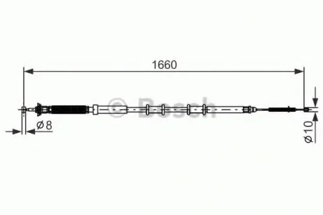 Трос, стояночная тормозная система BOSCH 1987477973