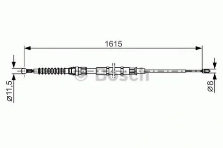 Трос ручного гальма BOSCH 1987482328
