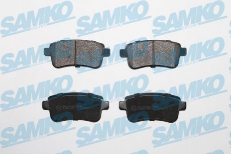 Тормозные колодки задние Megane3/Scenic3 ->13 Fluence (с электр. ручн. тормозом) SAMKO 5SP1484