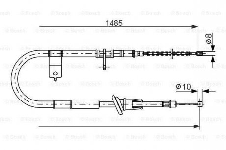 Трос, стояночная тормозная система BOSCH 1987477612 (фото 1)