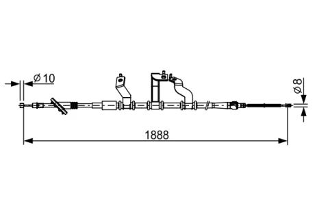 Трос, стояночная тормозная система BOSCH 1987482532