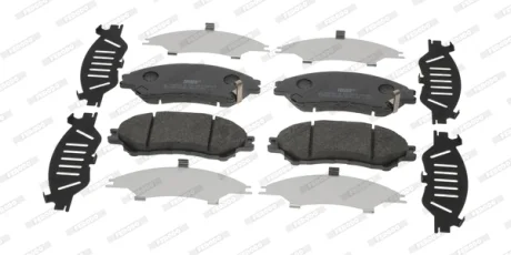 Комплект гальмівних колодок переднього., SUZUKI S-CROSS, SX4 S-CROSS, VITARA 1.0-1.6D 08.13- FERODO FDB4884