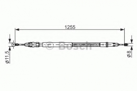 Трос, стояночная тормозная система BOSCH 1987482235 (фото 1)