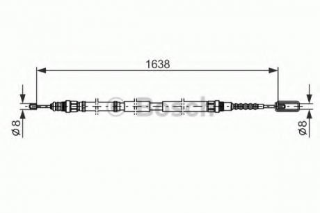 Трос, стояночная тормозная система BOSCH 1987477688 (фото 1)