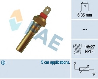 Датчик, температура охлаждающей жидкости FAE 31640