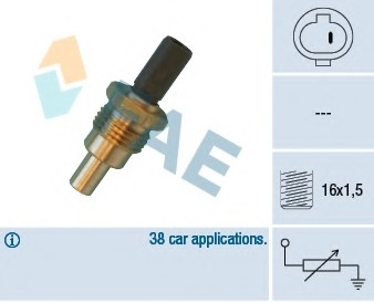 Датчик, температура охлаждающей жидкости FAE 32640 (фото 1)