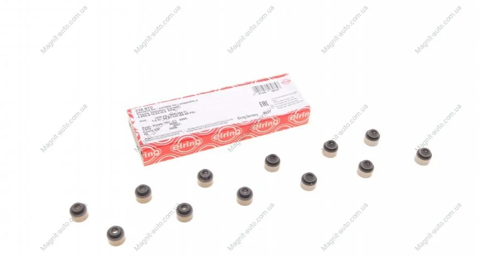 Комплект сальників клапану TOYOTA DAIHATSU SUBARU PEUGEOT CITPOEN 1KR-FE, CFA (384F), CFB (1KR) 05- ELRING 338870 (фото 1)