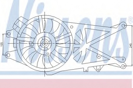 Вентилятор, конденсатор кондиционера NISSENS 85205 (фото 1)