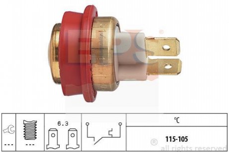 Термовыключатель вентилятора радиатора EPS 1850143 (фото 1)