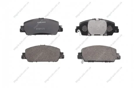 Комплект тормозных колодок переднего., HONDA ACCORD IX, HR-V 1.5-3.5 09.12- Delphi LP3243