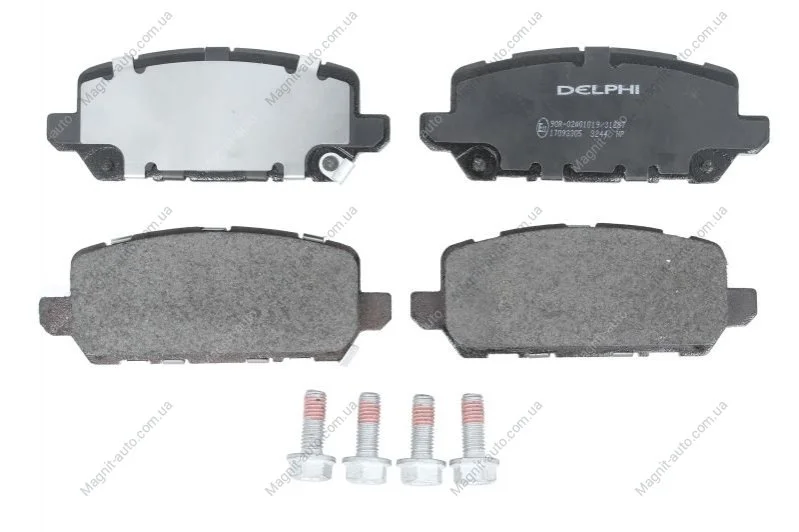 Комплект гальмівних колодок задньої/передньої., HONDA E:NY1, HR-V 1.5-Electric 11.14- Delphi LP3244 (фото 1)
