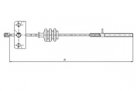 Трос, стояночная тормозная система TEXTAR 44044200 (фото 1)