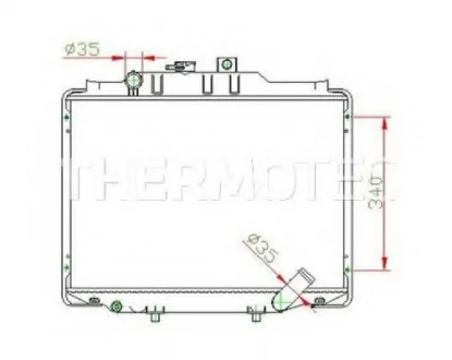 Радиатор, охлаждение двигателя THERMOTEC D70505TT