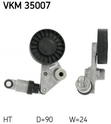 Натяжитель ремня CHEVROLET/OPEL/SAAB Astra/Frontera/Vectra/Zafira/9-3/9-5 "2,0/2,2L "95>> SKF VKM35007 (фото 1)
