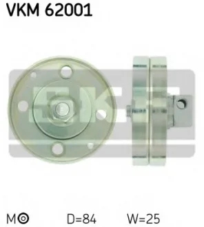Натягивающий ролик поликлинового ремня NISSAN ALMERA II, ALMERA TINO, PRIMERA 1.5/1.6/1.8 08.99-10.08 SKF VKM62001