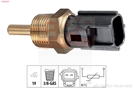 Датчик температури Smart Fortwo 1.0 07-, Forfour 1.1/1.3/1.5 04-06// Mitsubischi Colt, Lancer 91- EPS 1830230