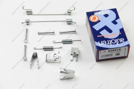 Монтажный набор тормозной колодки (LOCKHEED) CITROEN NEMO FIAT FIORINO, GRANDE PUNTO, IDEA, LINEA, PANDA, PUNTO, PUNTO EVO, QUBO LANCIA YPSILON OPEL ADAM, CORSA D 0.9-1.4LPG 12.03- AUTOFREN D3991A