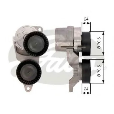 Натягувач поліклинового ременя VOLVO S60 I, S80 I, V70 II, XC70 I, XC90 I 2.4D 01.01-12.14 Gates T39026 (фото 1)