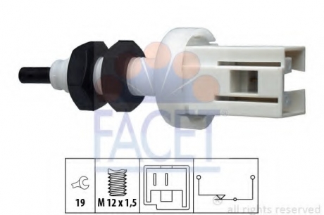 Выключатель фонаря сигнала торможения FACET 71250 (фото 1)