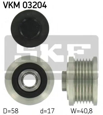 Механизм свободного хода генератора SKF VKM03204 (фото 1)