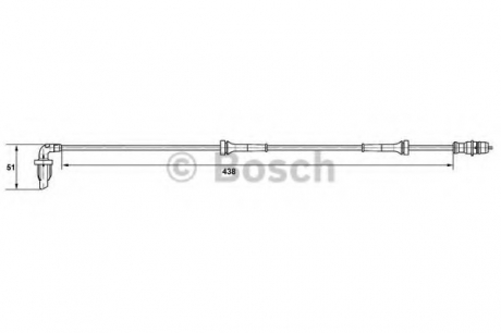 Датчик, частота вращения колеса BOSCH 0265007582