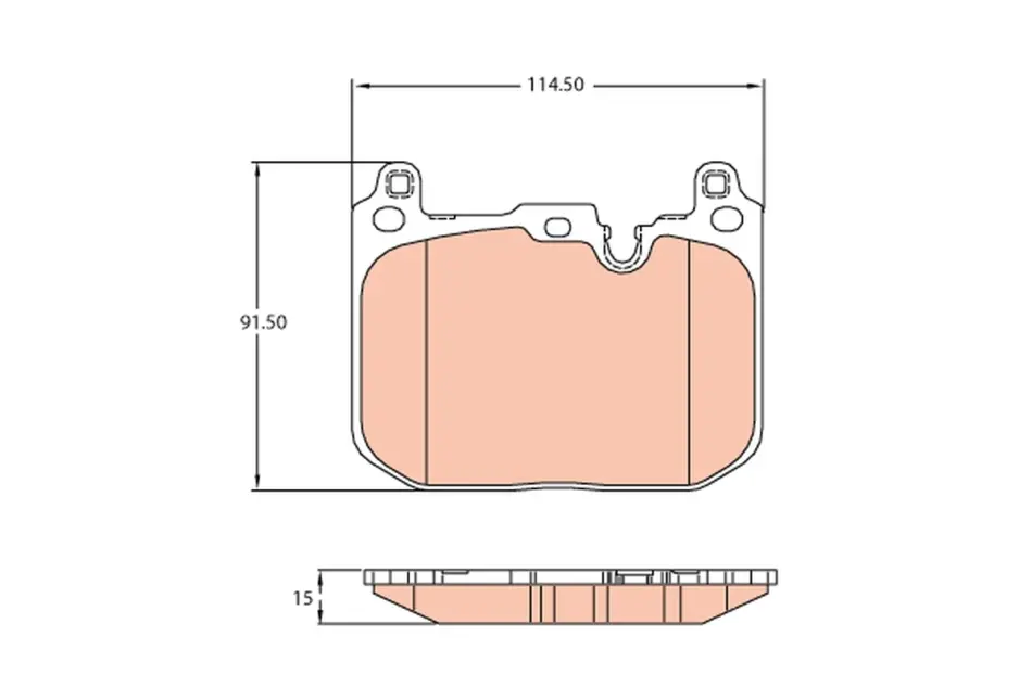 Комплект тормозных колодок переднего., BMW 1 (F40), 2 GRAN COUPE (F44), X1 (F48) MINI (F55), (F56), (F57), CLUBMAN (F54), COUNTRYMAN (F60) 1.2-2.0D 09.13- TRW GDB2137 (фото 1)