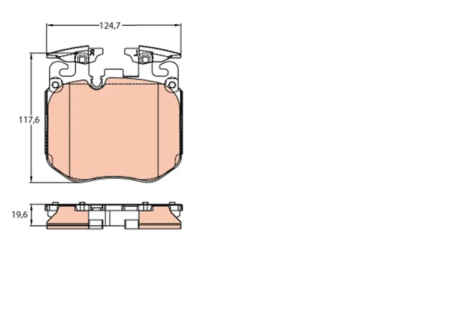 Комплект гальмівних колодок переднього., BMW 2 (G42, G87), 3 (G20, G80, G28), 3 (G21), 3 (G21, G81), 4 (G22, G82), 4 (G23, G83), 4 GRAN COUPE (G26), 5 (G30, F90), 5 (G31) 1.6-Electric 07.15- TRW GDB2147 (фото 1)