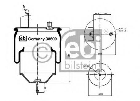 Кожух пневматической рессоры FEBI BILSTEIN 38509