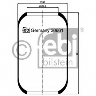 Кожух пневматической рессоры FEBI BILSTEIN 20661