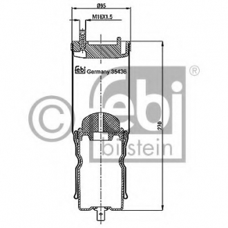 Кожух пневматической рессоры FEBI BILSTEIN 35436 (фото 1)