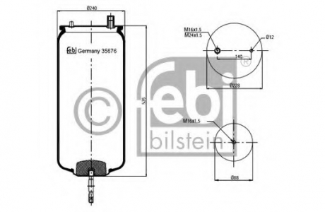 Кожух пневматической рессоры FEBI BILSTEIN 35676