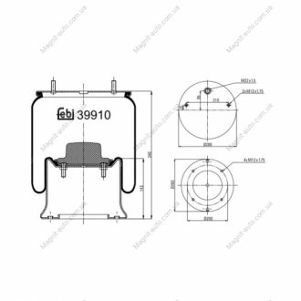 Кожух пневматической рессоры FEBI BILSTEIN 39910