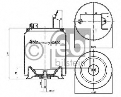 Кожух пневматической рессоры FEBI BILSTEIN 40602 (фото 1)