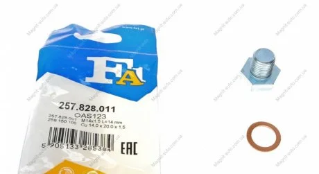 Пробка поддона + уплотнитель Fischer Automotive One (FA1) 257828011