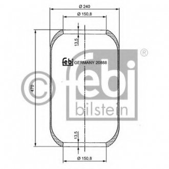 Кожух пневматической рессоры FEBI BILSTEIN 20888