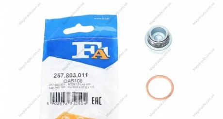 Резьбовая пробка, маслянный поддон FA1 Fischer Automotive One (FA1) 257803011