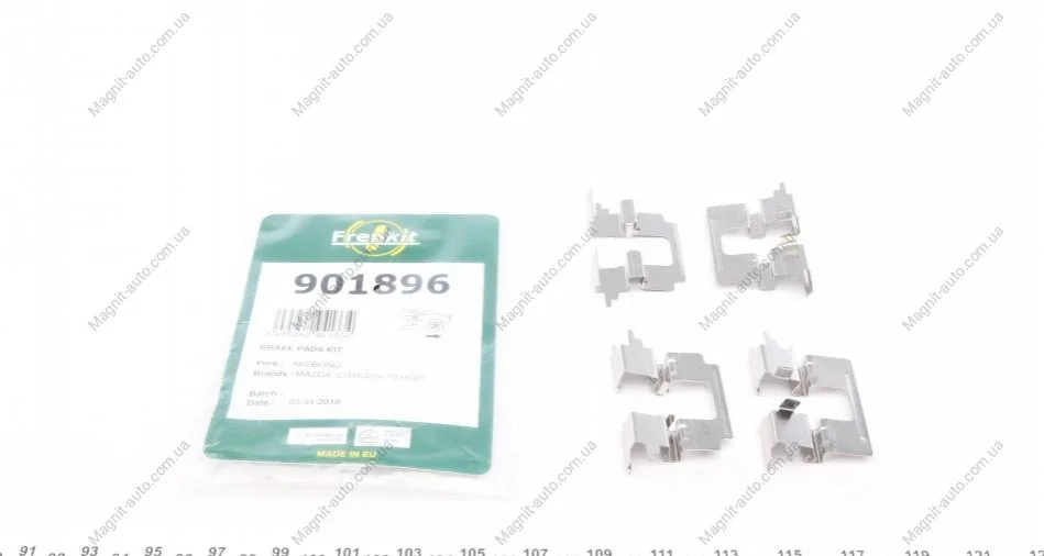 Комплект установочных тормозных колодок задних Mazda 6 (12-)/Mitsubishi ASX (10-)/Outlander (12-) ver.Akebono Frenkit FRENKIT 901896 (фото 1)