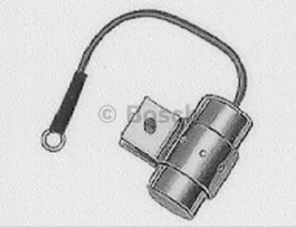 Конденсатор VOLVO 340-360 CITROEN C35, CX I DACIA 1210, 1310, NOVA FIAT 128, 131, 132, RITMO PEUGEOT 204, 304, 404, 504, 505, J7 RENAULT 10, 12, 12 TOROS, 12 VARIABLE, 15 0.8-2.0 10.62-07.04 BOSCH 1237330801