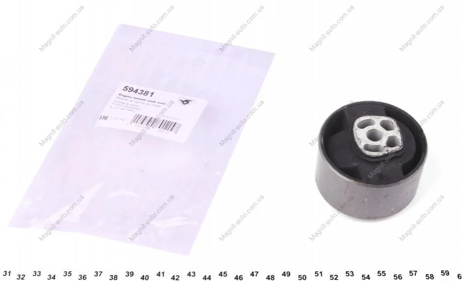 Подушка двигателя Berlingo/Partner 1.6 VTI/HDi 08- Пр. (снизу) HUTCHINSON 594381 (фото 1)