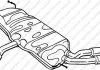 Глушитель, алюм. сталь, задн. часть VOLKSWAGEN GOLF VI 2.0 TDi (10/08-11/12) HTB / 2.0 TDi (01/09-) (233-493) BOSAL 233493 (фото 1)