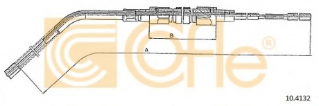 Трос, стояночная тормозная система COFLE 104132