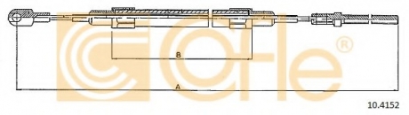 Трос, стояночная тормозная система COFLE 104152