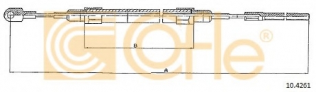 Трос, стояночная тормозная система COFLE 104261 (фото 1)
