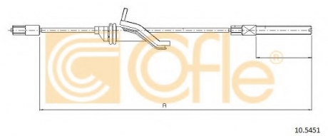 Трос, стояночная тормозная система COFLE 105451 (фото 1)