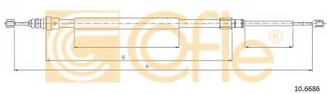 Трос, стояночная тормозная система COFLE 106686