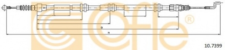Трос, стояночная тормозная система COFLE 107399 (фото 1)