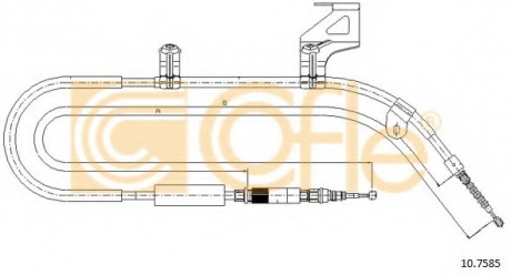 Трос, стояночная тормозная система COFLE 107585